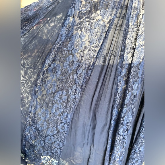 Sheer and Lace A-line Princess Dress in Navy Blue size S-M - Picture 4 of 10